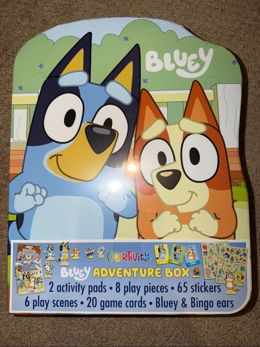 NEW Bluey Adventure Box Kids Activity Set - Blue & Orange